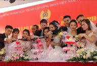 Lễ cưới tập thể của 10 cặp đôi công nhân Sảnh Casino FV88 Được Nhiều Người Chơi Nhất Link vào FV88 mới nhất