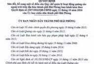 Sửa đổi, bổ sung một số điều của Quy chế Fv88 hiện đang mở được xếp hạng cao nhất hoạt động quảng cáo ngoài trời