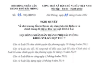 Nghị quyết số 42/NQ-HĐND về chủ trương đầu tư Dự án xây dựng khu tái định cư và chỉnh trang Fv 88 nhà cái tại khu vực ngõ 226 Lê Lai