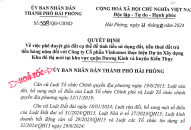 Phê duyệt giá đất cụ thể để tính tiền sử dụng, tiền thuê đất trả tiền hàng năm đối với Công ty Cổ phần Vinhomes Fv88 được xếp hạng cao nhất Dự án Xây dựng Khu Fv 88 nhà cái mới tại khu vực quận Dương Kinh và huyện Kiến Thụy