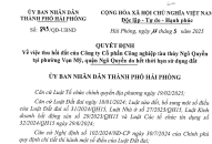 Thu hồi đất của Công ty Cổ phần Công nghiệp tàu thủy Ngô Quyền tại phường Vạn Mỹ, quận Ngô Quyền do hết thời hạn Game bài Fv88